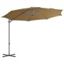 Cantilever umbrella with a steel post in gray taupe, 300 cm. by vidaXL, Umbrellas - Ref: Foro24-44631, Price: 97,74 €, Discou...