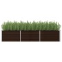 Brown galvanized steel flower bed 240x80x45 cm by , Pots and planters - Ref: Foro24-45714, Price: 68,37 €, Discount: %