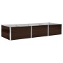 Brown galvanized steel flower bed 240x80x45 cm by , Pots and planters - Ref: Foro24-45714, Price: 68,37 €, Discount: %