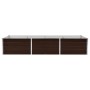Brown galvanized steel flower bed 240x80x45 cm by , Pots and planters - Ref: Foro24-45714, Price: 68,37 €, Discount: %