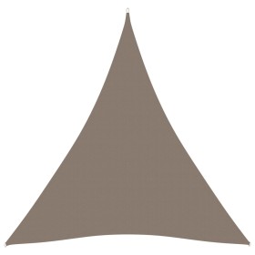 Toldo de vela triangular tela Oxford gris taupe 4x4x4 m