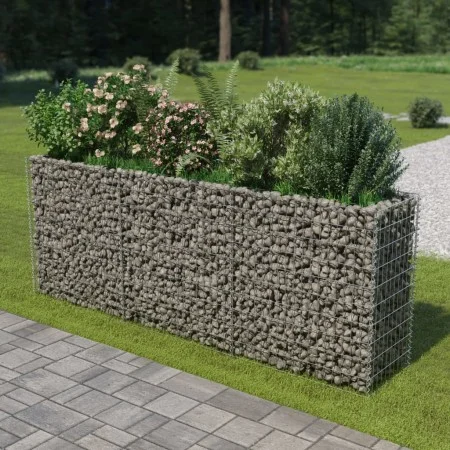 Arriate de gaviones de acero 270x50x100 cm de vidaXL, Maceteros y jardineras - Ref: Foro24-143562, Precio: 141,42 €, Descuent...