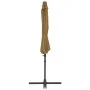Cantilever umbrella with a steel post in gray taupe, 300 cm. by vidaXL, Umbrellas - Ref: Foro24-44631, Price: 97,74 €, Discou...