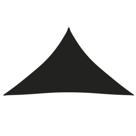 Toldo de vela triangular tela Oxford negro 2,5x2,5x3,5 m