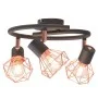 Ceiling lamp with 3 E14 black and copper bulbs by , ceiling lights - Ref: Foro24-244390, Price: 48,99 €, Discount: %
