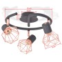 Ceiling lamp with 3 E14 black and copper bulbs by , ceiling lights - Ref: Foro24-244390, Price: 48,94 €, Discount: %
