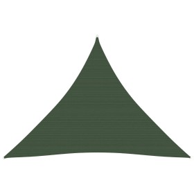 Toldo de vela HDPE verde oscuro 160 g/m² 3x3x3 m