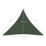 Segelmarkise HDPE dunkelgrün 160 g/m² 3x3x3 m von , Sonnenschirme - Ref: Foro24-311472, Preis: 22,22 €, Rabatt: %