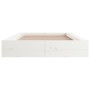 Weißer Massivholzbettrahmen 100x200 cm von , Betten und Lattenroste - Ref: Foro24-820687, Preis: 126,34 €, Rabatt: %