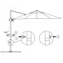 Cantilever umbrella with a steel post in gray taupe, 300 cm. by vidaXL, Umbrellas - Ref: Foro24-44631, Price: 97,74 €, Discou...