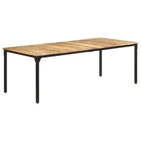 Rough mango wood dining table 220x100x76 cm by , Kitchen and dining tables - Ref: Foro24-321977, Price: 393,70 €, Discount: %