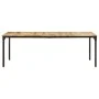 Rough mango wood dining table 220x100x76 cm by , Kitchen and dining tables - Ref: Foro24-321977, Price: 393,70 €, Discount: %
