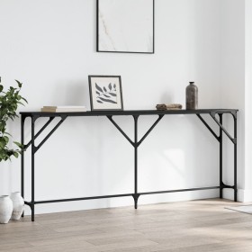 Black engineered wood console table 180x23x75 cm by , Side tables - Ref: Foro24-837767, Price: 55,31 €, Discount: %