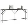 Black engineered wood console table 180x23x75 cm by , Side tables - Ref: Foro24-837767, Price: 54,56 €, Discount: %
