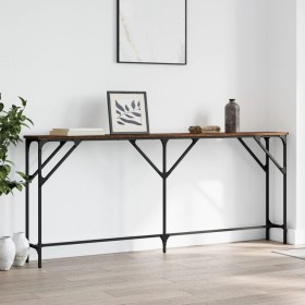 Konsolentisch aus eichenbraunem Holzwerkstoff, 180 x 23 x 75 cm von , Seitentische - Ref: Foro24-837771, Preis: 62,88 €, Raba...