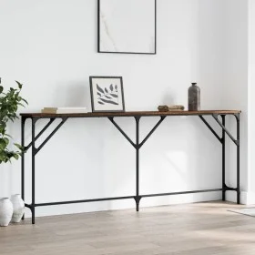 Oak brown engineered wood console table 180x23x75 cm by , Side tables - Ref: Foro24-837771, Price: 61,98 €, Discount: %