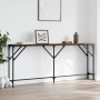 Oak brown engineered wood console table 180x23x75 cm by , Side tables - Ref: Foro24-837771, Price: 62,88 €, Discount: %
