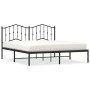 Estructura de cama con cabecero metal negro 160x200 cm de , Camas y somieres - Ref: Foro24-373792, Precio: 108,79 €, Descuent...