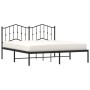Estructura de cama con cabecero metal negro 160x200 cm de , Camas y somieres - Ref: Foro24-373792, Precio: 108,79 €, Descuent...