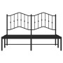 Bed frame with black metal headboard 140x200 cm by , Beds and slatted bases - Ref: Foro24-373790, Price: 106,43 €, Discount: %