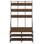 Perchero con zapatero roble marrón 100x40x184 cm de , Organizadores de vestidores y perchas de barra - Ref: Foro24-837861, Pr...