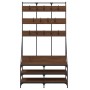 Perchero con zapatero roble marrón 100x40x184 cm de , Organizadores de vestidores y perchas de barra - Ref: Foro24-837861, Pr...