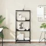 Bookcase with 4 black engineered wood shelves 59x35x132 cm by , Bookcases and shelves - Ref: Foro24-837617, Price: 49,21 €, D...