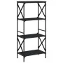 Bookcase with 4 black engineered wood shelves 59x35x132 cm by , Bookcases and shelves - Ref: Foro24-837617, Price: 49,21 €, D...
