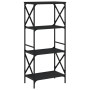 Librería de 4 estantes madera ingeniería negro 59x35x132 cm de , Librerías y estanterías - Ref: Foro24-837617, Precio: 49,76 ...