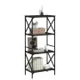 Bookcase with 4 black engineered wood shelves 59x35x132 cm by , Bookcases and shelves - Ref: Foro24-837617, Price: 49,21 €, D...