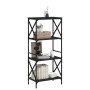 Librería de 4 estantes madera ingeniería negro 59x35x132 cm de , Librerías y estanterías - Ref: Foro24-837617, Precio: 49,76 ...