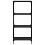 Bookcase with 4 black engineered wood shelves 59x35x132 cm by , Bookcases and shelves - Ref: Foro24-837617, Price: 49,21 €, D...