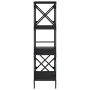 Bookcase with 4 black engineered wood shelves 59x35x132 cm by , Bookcases and shelves - Ref: Foro24-837617, Price: 49,21 €, D...