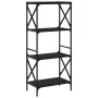 Bookcase with 4 black engineered wood shelves 59x35x132 cm by , Bookcases and shelves - Ref: Foro24-837617, Price: 49,21 €, D...
