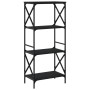 Librería de 4 estantes madera ingeniería negro 59x35x132 cm de , Librerías y estanterías - Ref: Foro24-837617, Precio: 49,76 ...