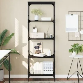 5-shelf black engineered wood bookcase 59x35x171 cm by , Bookcases and shelves - Ref: Foro24-837622, Price: 60,09 €, Discount: %