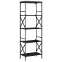 5-shelf black engineered wood bookcase 59x35x171 cm by , Bookcases and shelves - Ref: Foro24-837622, Price: 60,09 €, Discount: %