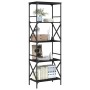 Schwarzes Bücherregal aus Holzwerkstoff mit 5 Ablagen, 59 x 35 x 171 cm von , Bücherregale und Regale - Ref: Foro24-837622, P...