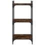 Bookcase with 3 shelves engineered wood smoked oak 40x30x86 cm by , Bookcases and shelves - Ref: Foro24-837629, Price: 35,48 ...