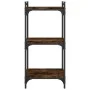 Bookcase with 3 shelves engineered wood smoked oak 40x30x86 cm by , Bookcases and shelves - Ref: Foro24-837629, Price: 35,02 ...
