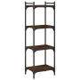 Bookcase with 4 shelves engineered wood brown oak 40x30x120 cm by , Bookcases and shelves - Ref: Foro24-837636, Price: 44,42 ...