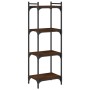 Librería 4 estantes madera ingeniería roble marrón 40x30x120 cm de , Librerías y estanterías - Ref: Foro24-837636, Precio: 45...