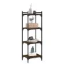 Bookcase with 4 shelves engineered wood brown oak 40x30x120 cm by , Bookcases and shelves - Ref: Foro24-837636, Price: 44,42 ...