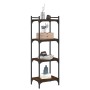 Librería 4 estantes madera ingeniería roble marrón 40x30x120 cm de , Librerías y estanterías - Ref: Foro24-837636, Precio: 45...