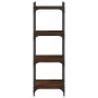 Bookcase with 4 shelves engineered wood brown oak 40x30x120 cm by , Bookcases and shelves - Ref: Foro24-837636, Price: 44,42 ...