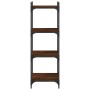 Librería 4 estantes madera ingeniería roble marrón 40x30x120 cm de , Librerías y estanterías - Ref: Foro24-837636, Precio: 45...