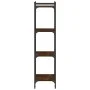 Bookcase with 4 shelves engineered wood brown oak 40x30x120 cm by , Bookcases and shelves - Ref: Foro24-837636, Price: 44,42 ...