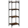 Bookcase with 4 shelves engineered wood smoked oak 40x30x120cm by , Bookcases and shelves - Ref: Foro24-837634, Price: 43,84 ...
