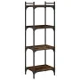 Bookcase with 4 shelves engineered wood smoked oak 40x30x120cm by , Bookcases and shelves - Ref: Foro24-837634, Price: 43,29 ...