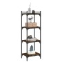 Bookcase with 4 shelves engineered wood smoked oak 40x30x120cm by , Bookcases and shelves - Ref: Foro24-837634, Price: 43,84 ...